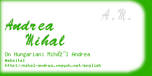 andrea mihal business card